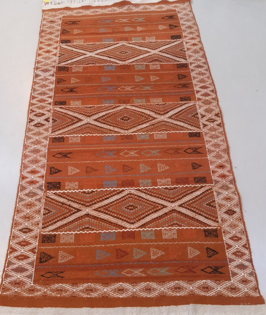 Gyldenbrun vævet løber 198 x 95