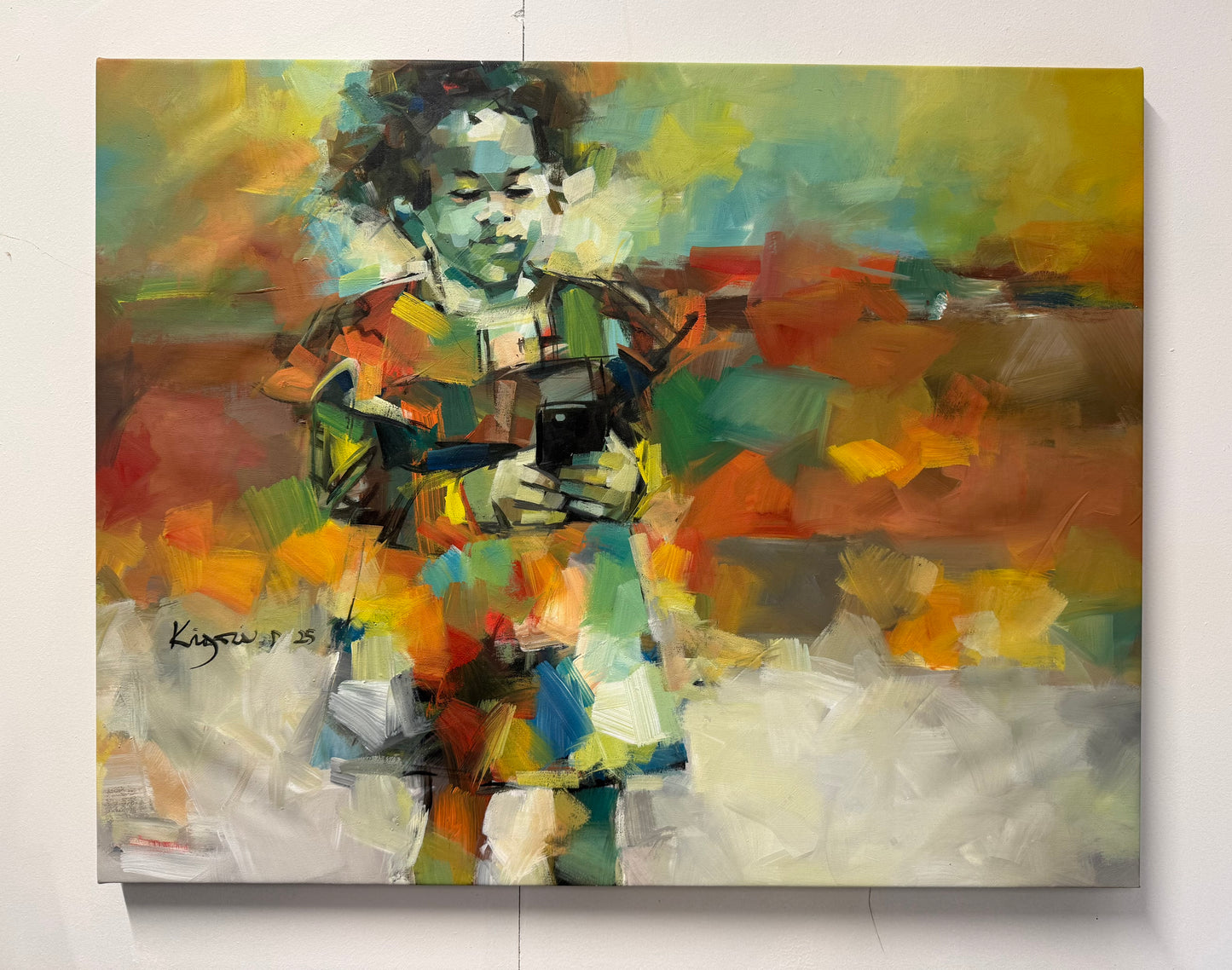 A moment of quiet focus in color.